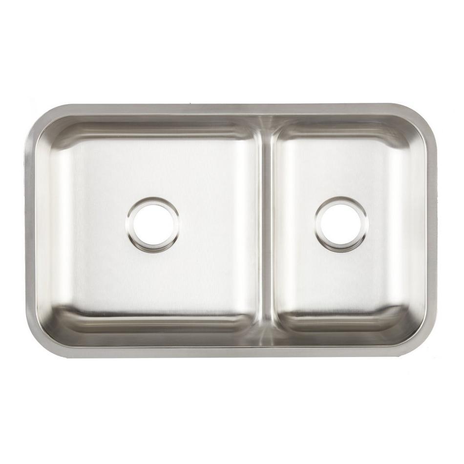 34" Calverton Stainless Steel Double Undermount Kitchen Sink, , large image number 4