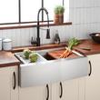 32" Workspace Stainless Steel Farmhouse Sink, , large image number 0