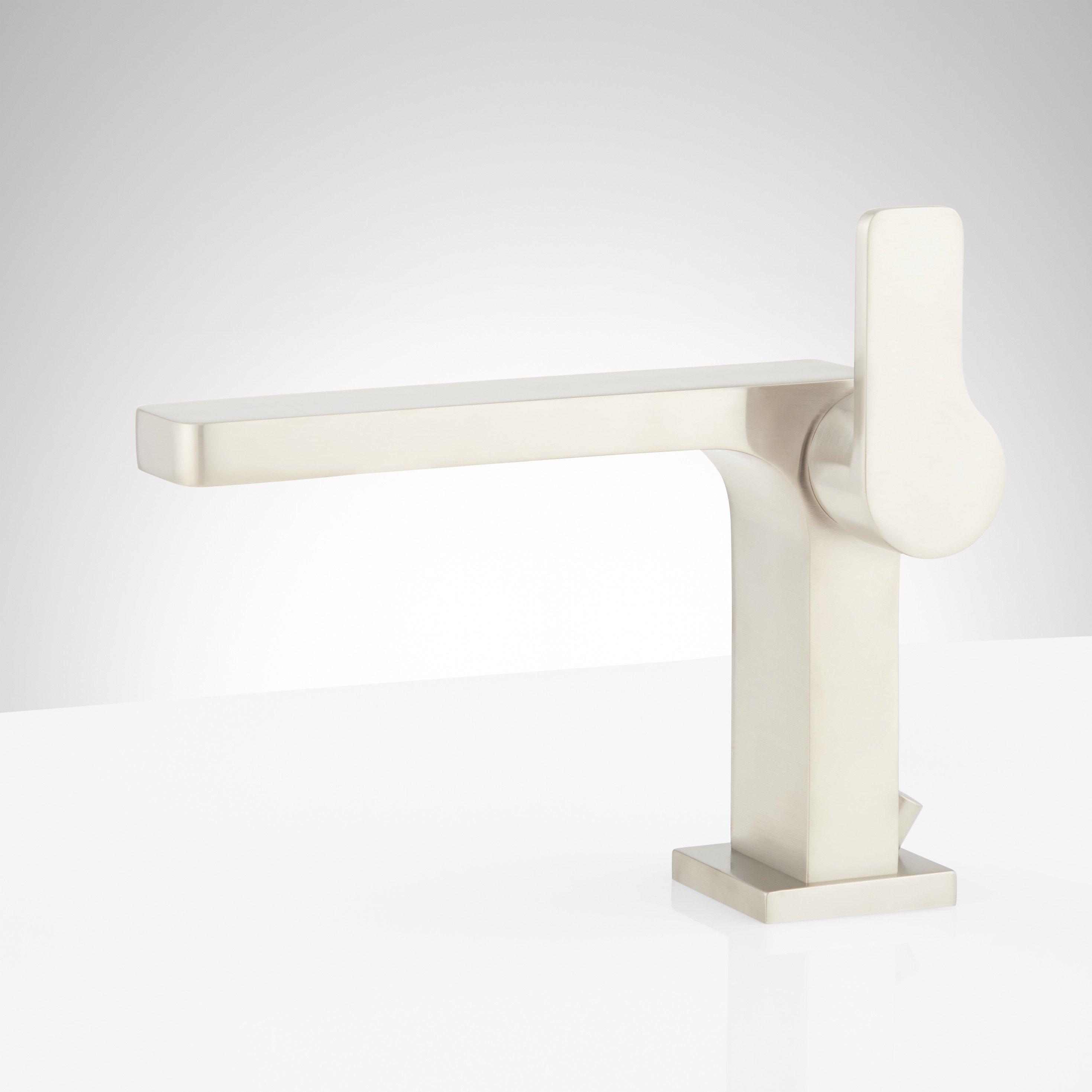 パドゥカ　インド　シルバー　 ①18cm　②22.5cm Hibiscus Single-Hole Bathroom Faucet | Signature Hardware