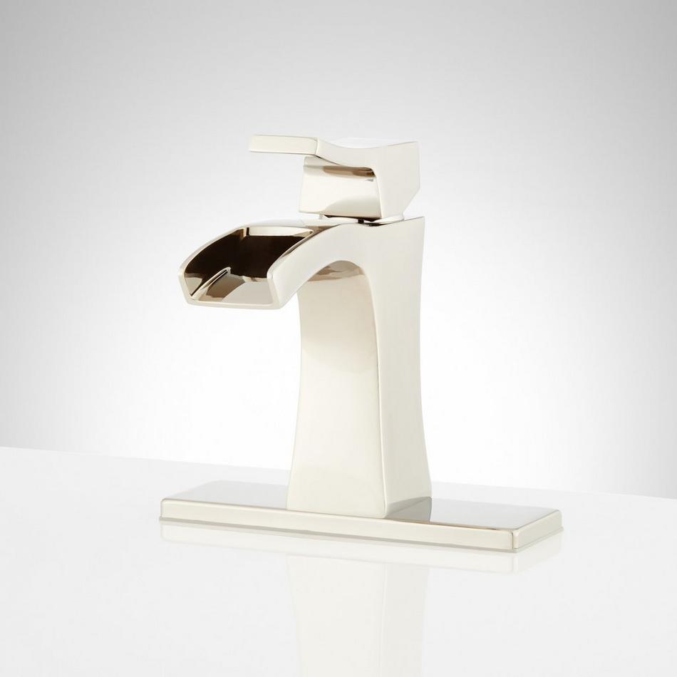 Vilamonte Single-Hole Waterfall Bathroom Faucet - Polished Nickel, , large image number 1