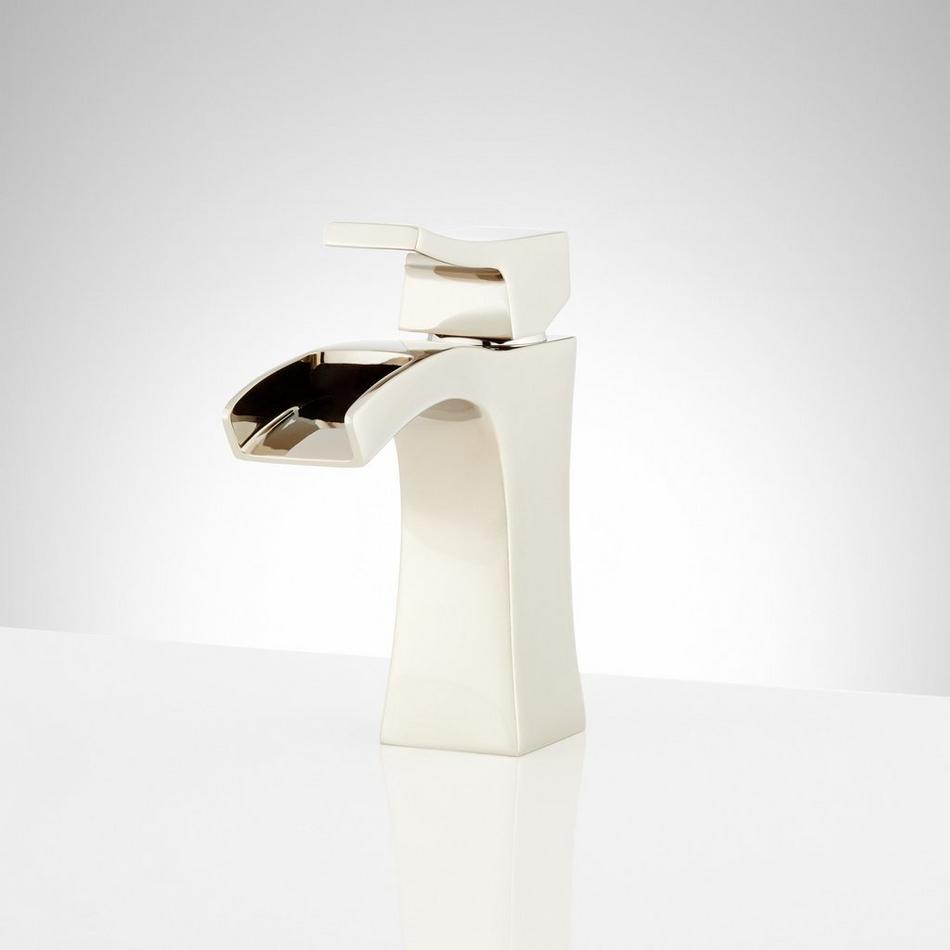 Vilamonte Single-Hole Waterfall Bathroom Faucet - Polished Nickel, , large image number 0