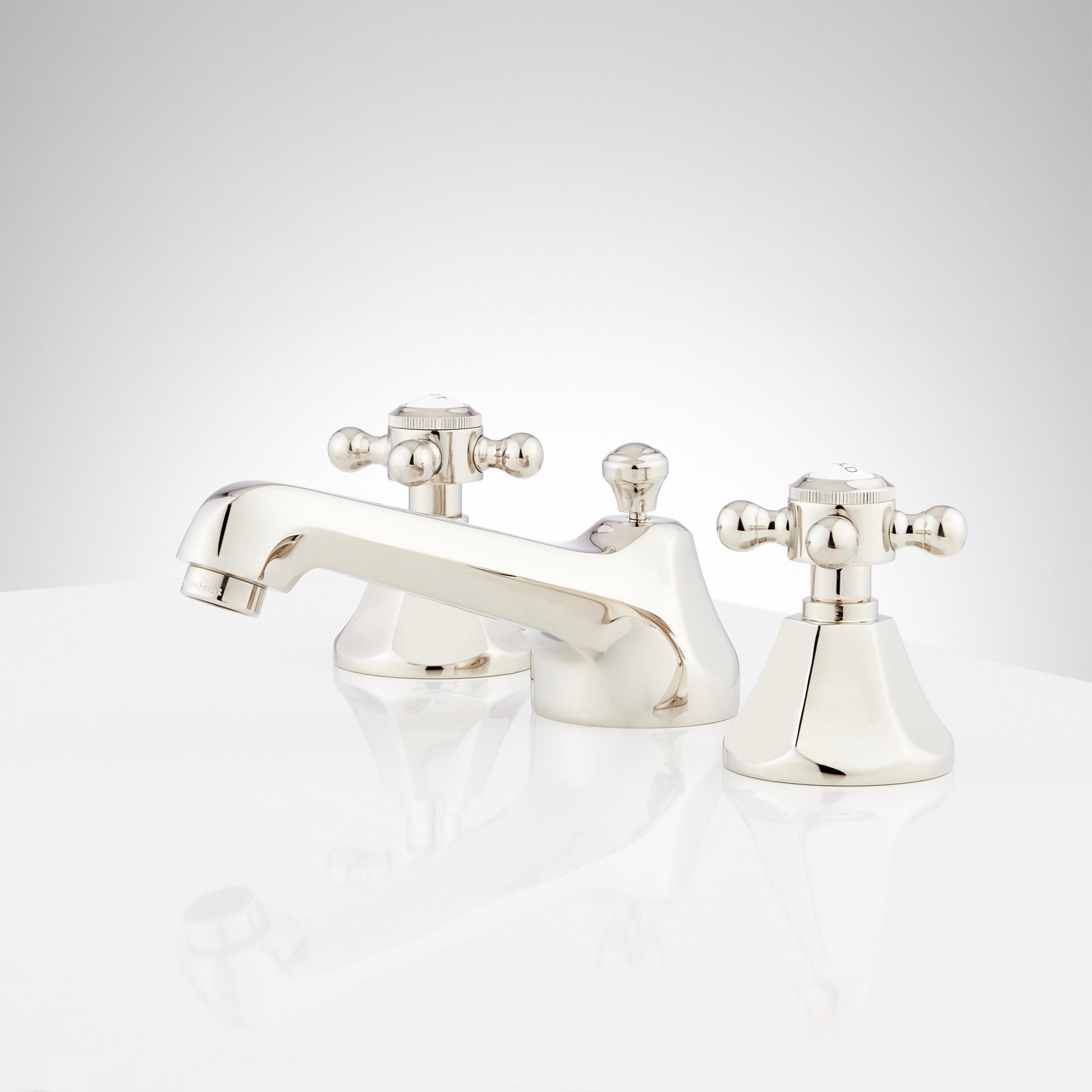 Boca Raton Widespread Bathroom Faucet Polished Nickel Signature