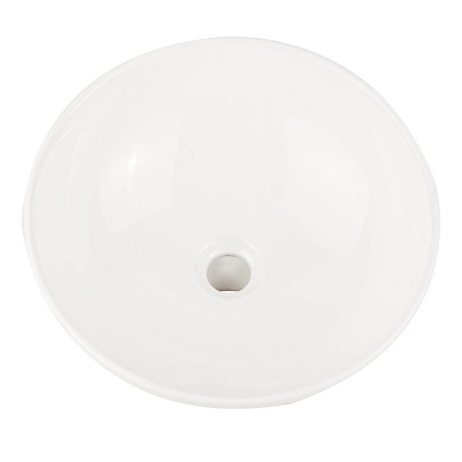 Sarasota White Round Fireclay Vessel Sink, , large image number 3
