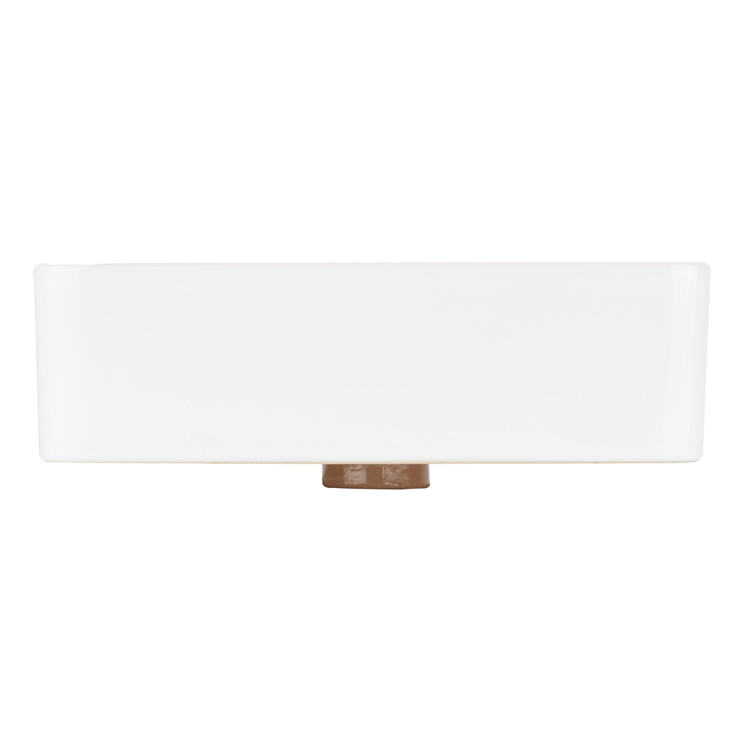 ニシナ様 Hibiscus White Square Fireclay Vessel Sink | Signature Hardware