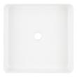 Hibiscus White Square Fireclay Vessel Sink, , large image number 4