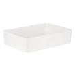 Hibiscus White Rectangular Fireclay Vessel Sink, , large image number 1