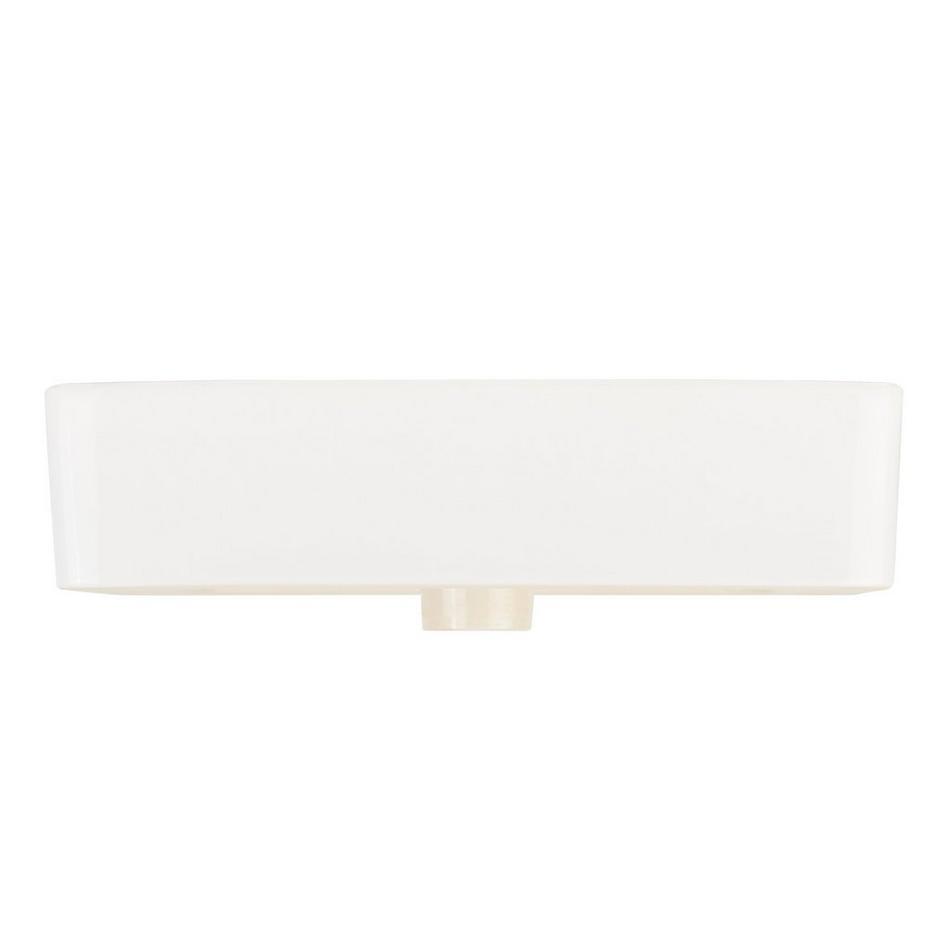 Hibiscus White Rectangular Fireclay Vessel Sink, , large image number 2