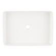 Hibiscus White Rectangular Fireclay Vessel Sink, , large image number 4