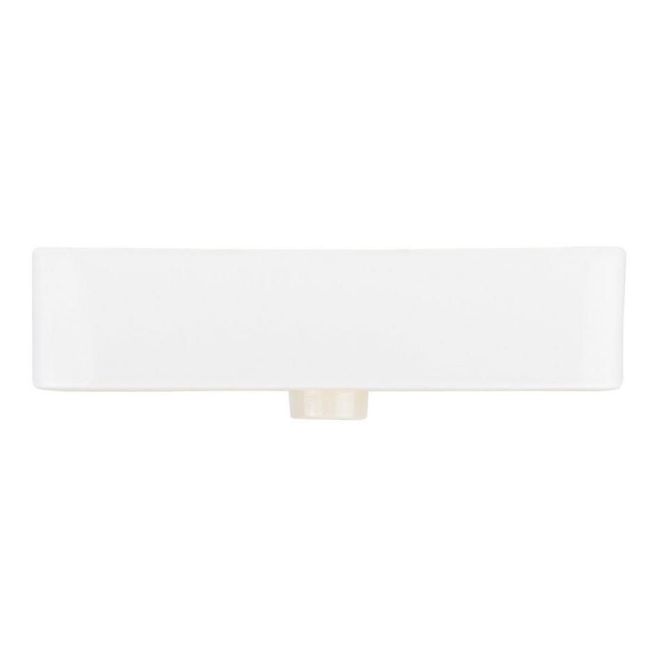 Hibiscus White Rectangular Fireclay Vessel Sink - Single Hole, , large image number 2