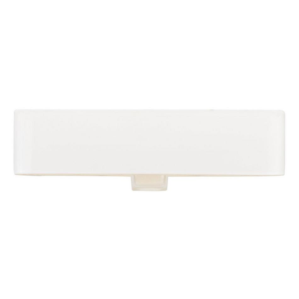 Hibiscus White Rectangular Fireclay Vessel Sink - 8" Widespread, , large image number 5