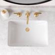 21" Myers White Rectangular Porcelain Undermount Bathroom Sink, , large image number 1
