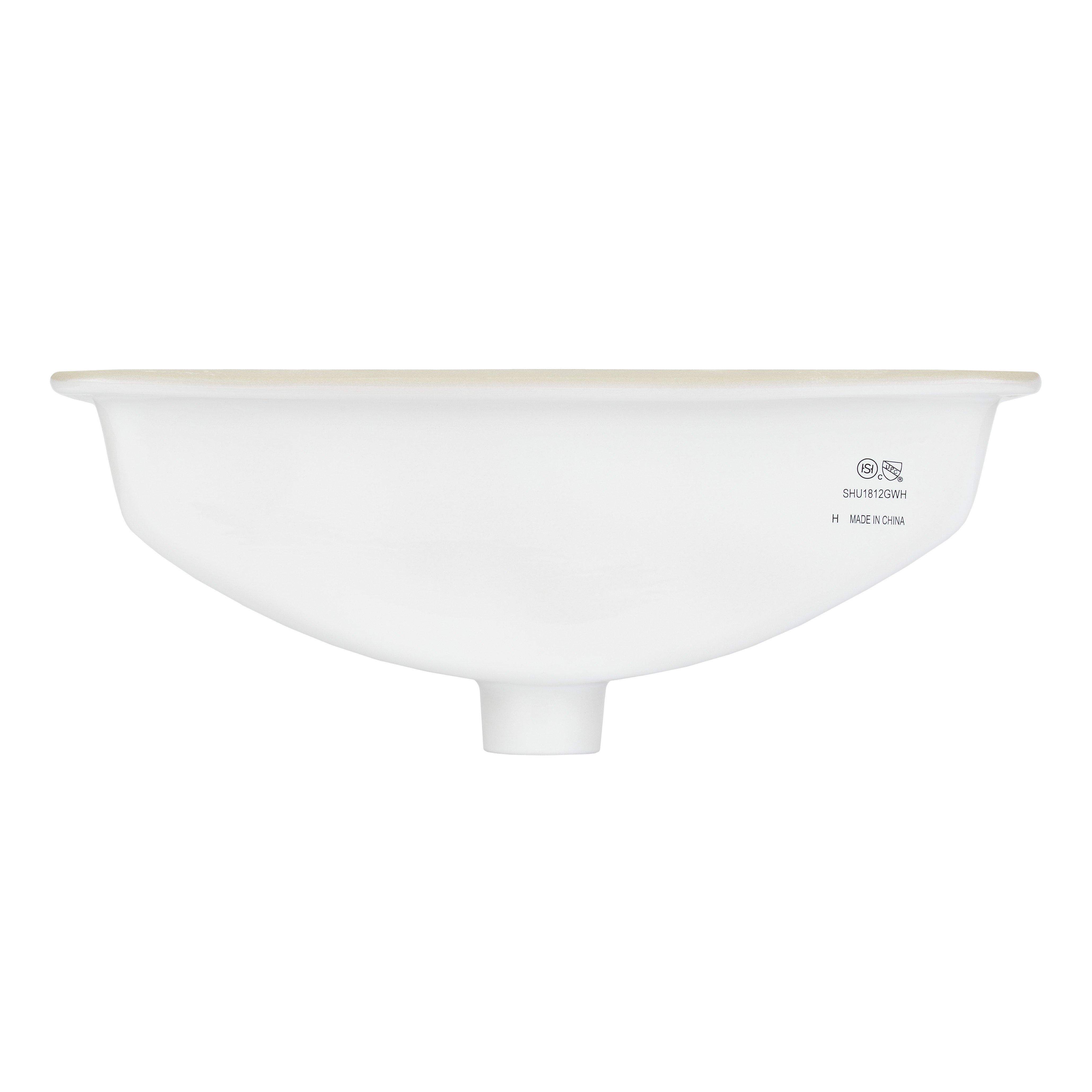 Signature Hardware store Resser Undermount Bathroom Sink in White