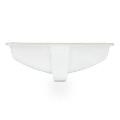18" Myers Rectangular Porcelain Undermount Bathroom Sink White - Glazed Underside