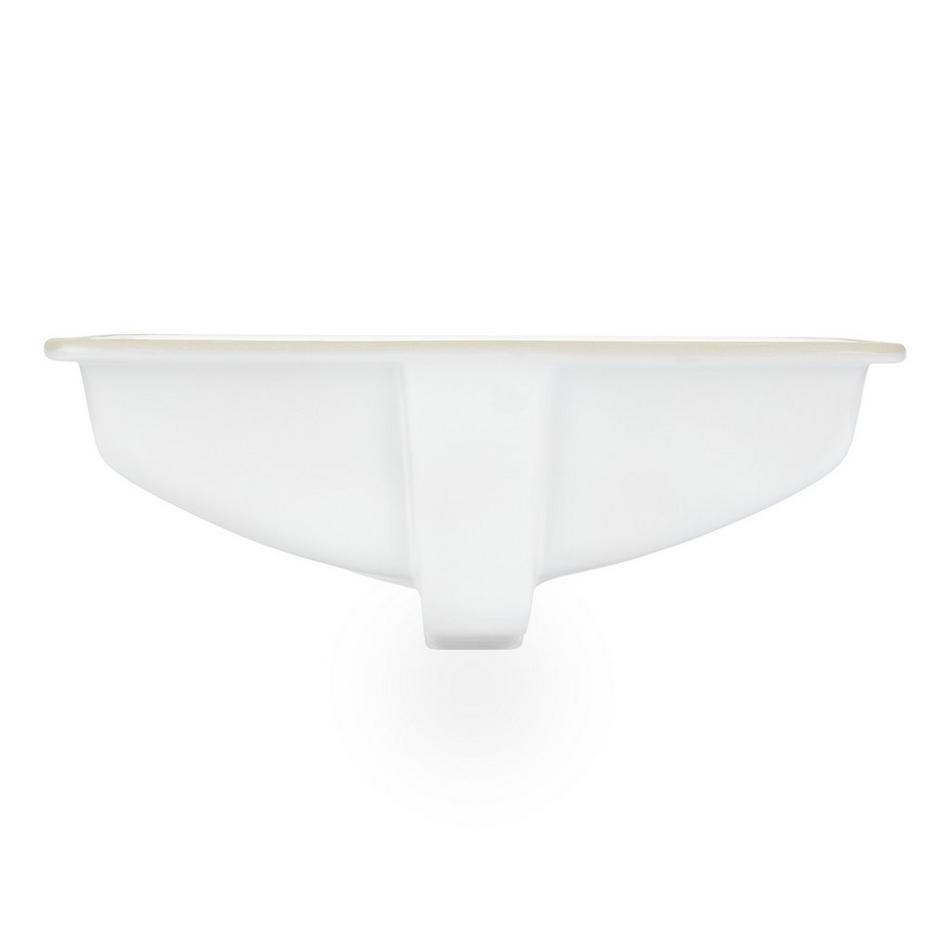 18" Myers Rectangular Porcelain Undermount Bathroom Sink White - Glazed Underside, , large image number 1