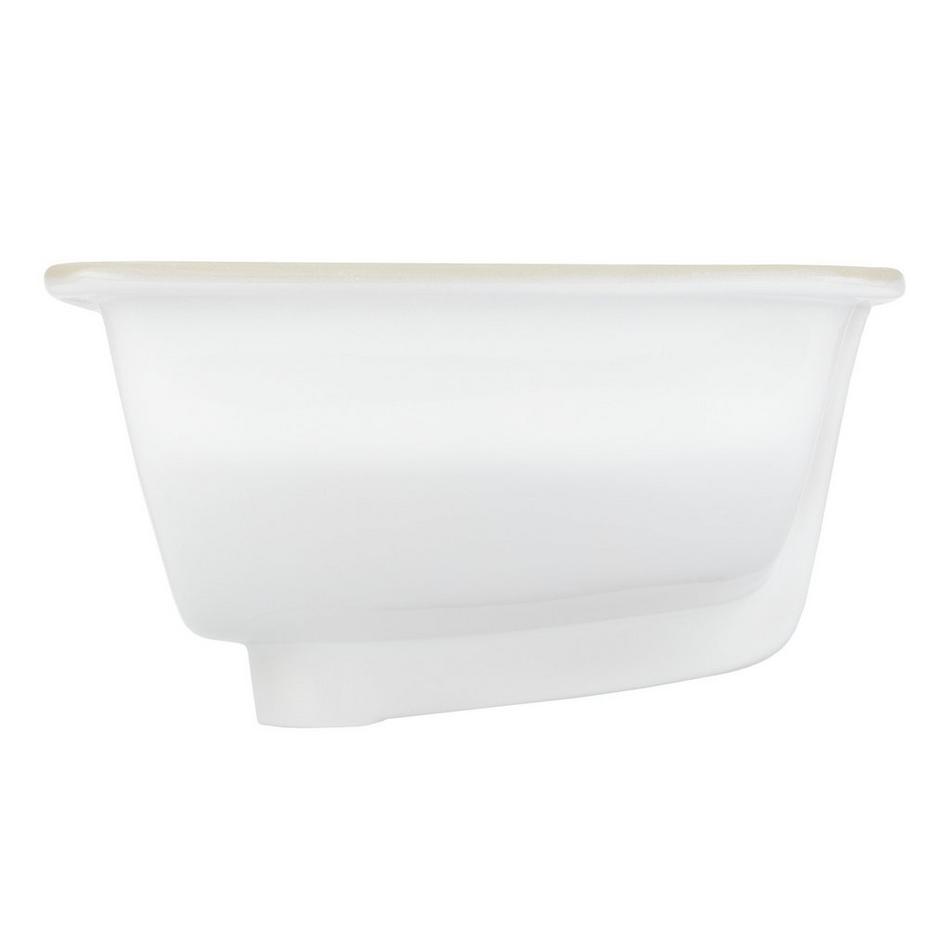 18" Myers Rectangular Porcelain Undermount Bathroom Sink White - Glazed Underside, , large image number 2