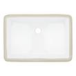 18" Myers Rectangular Porcelain Undermount Bathroom Sink White - Glazed Underside, , large image number 4