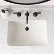 18" Myers Rectangular Porcelain Undermount Bathroom Sink - Biscuit, Biscuit, large image number 1