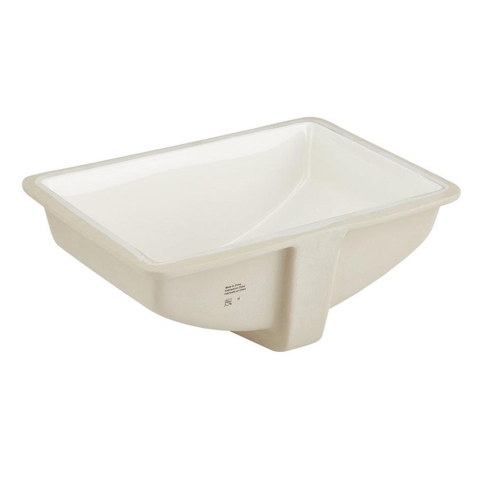 18" Myers Rectangular Porcelain Undermount Bathroom Sink - Biscuit, Biscuit, large image number 3