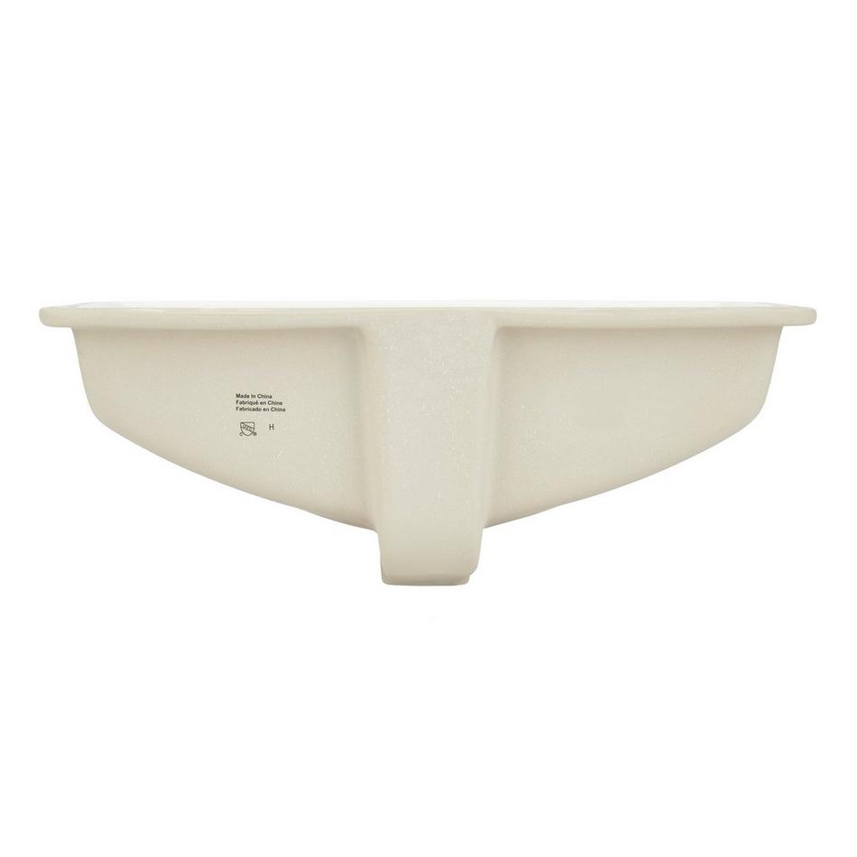 18" Myers Rectangular Porcelain Undermount Bathroom Sink - Biscuit, Biscuit, large image number 4