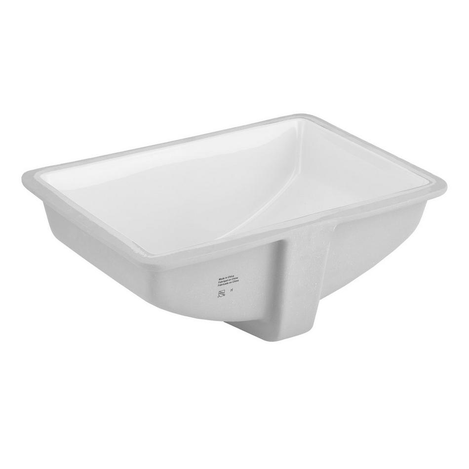 18" Myers Rectangular Porcelain Undermount Bathroom Sink, , large image number 2