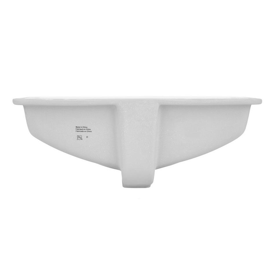 18" Myers Rectangular Porcelain Undermount Bathroom Sink, , large image number 3