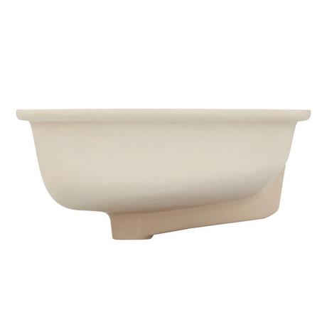 21" Myers White Rectangular Porcelain Undermount Bathroom Sink