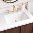 Sawgrass White Rectangular Porcelain Undermount Bathroom Sink, , large image number 0