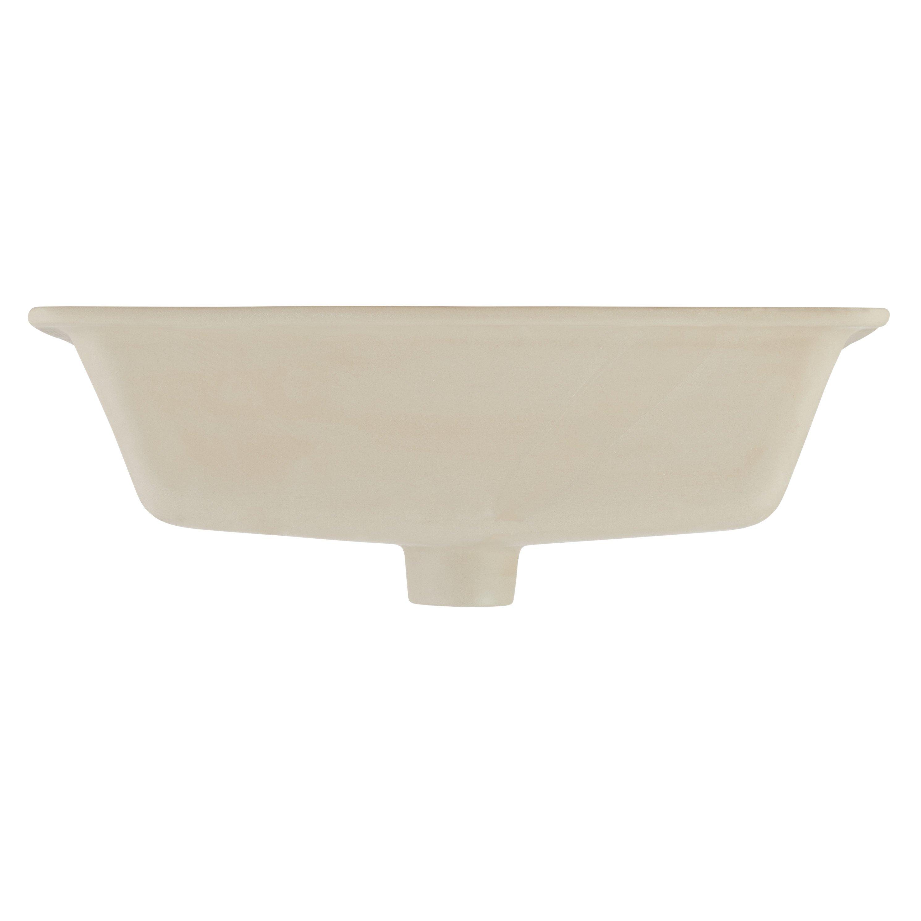 さな Sawgrass White Rectangular Porcelain Undermount Bathroom