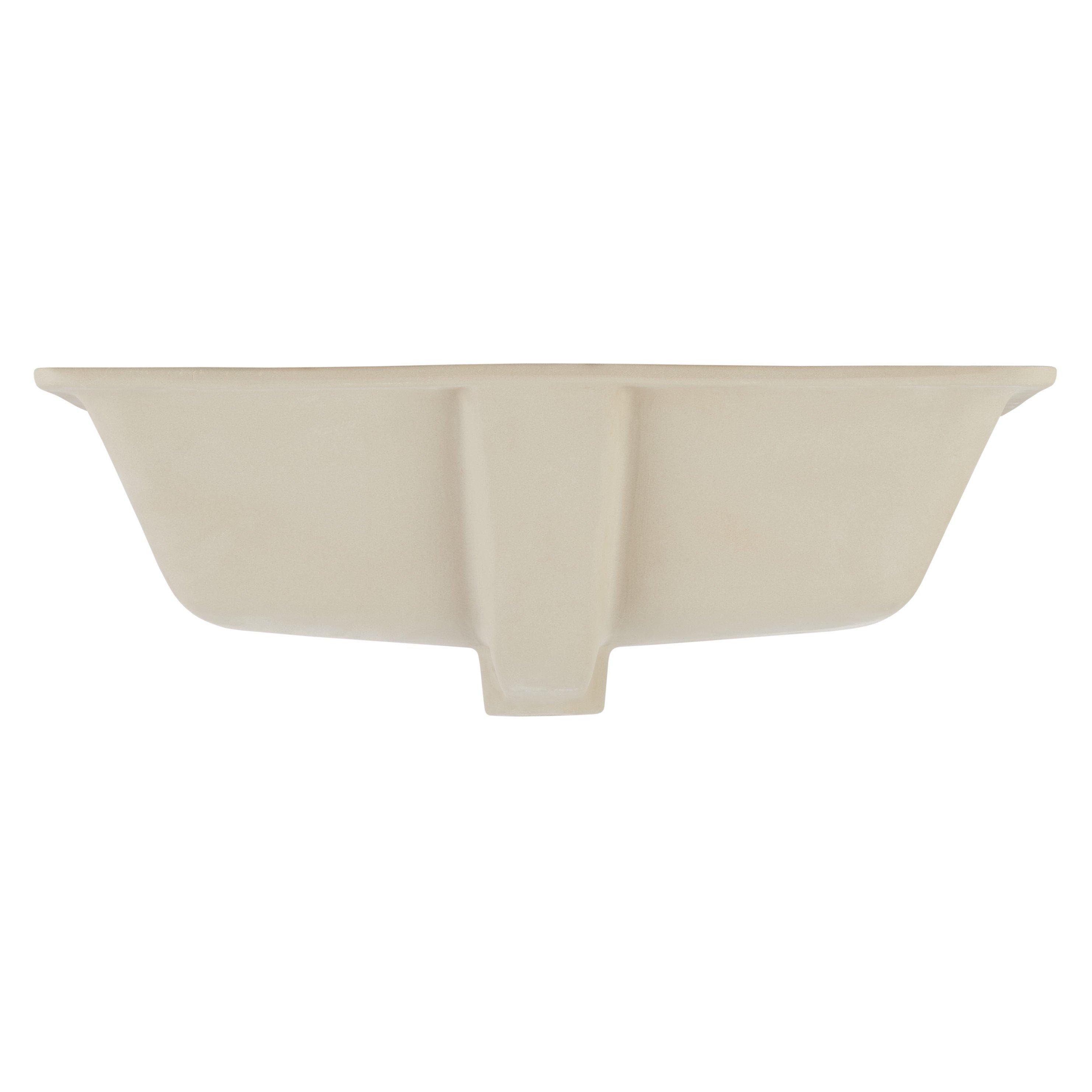 Carraway White Rectangular Porcelain Undermount Bathroom
