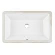 Sawgrass White Rectangular Porcelain Undermount Bathroom Sink, , large image number 4
