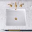 Destin White Square Porcelain Undermount Bathroom Sink, , large image number 1