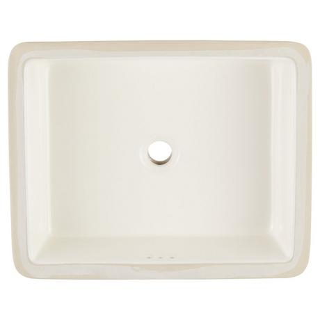 Destin Rectangular Porcelain Undermount Bathroom Sink