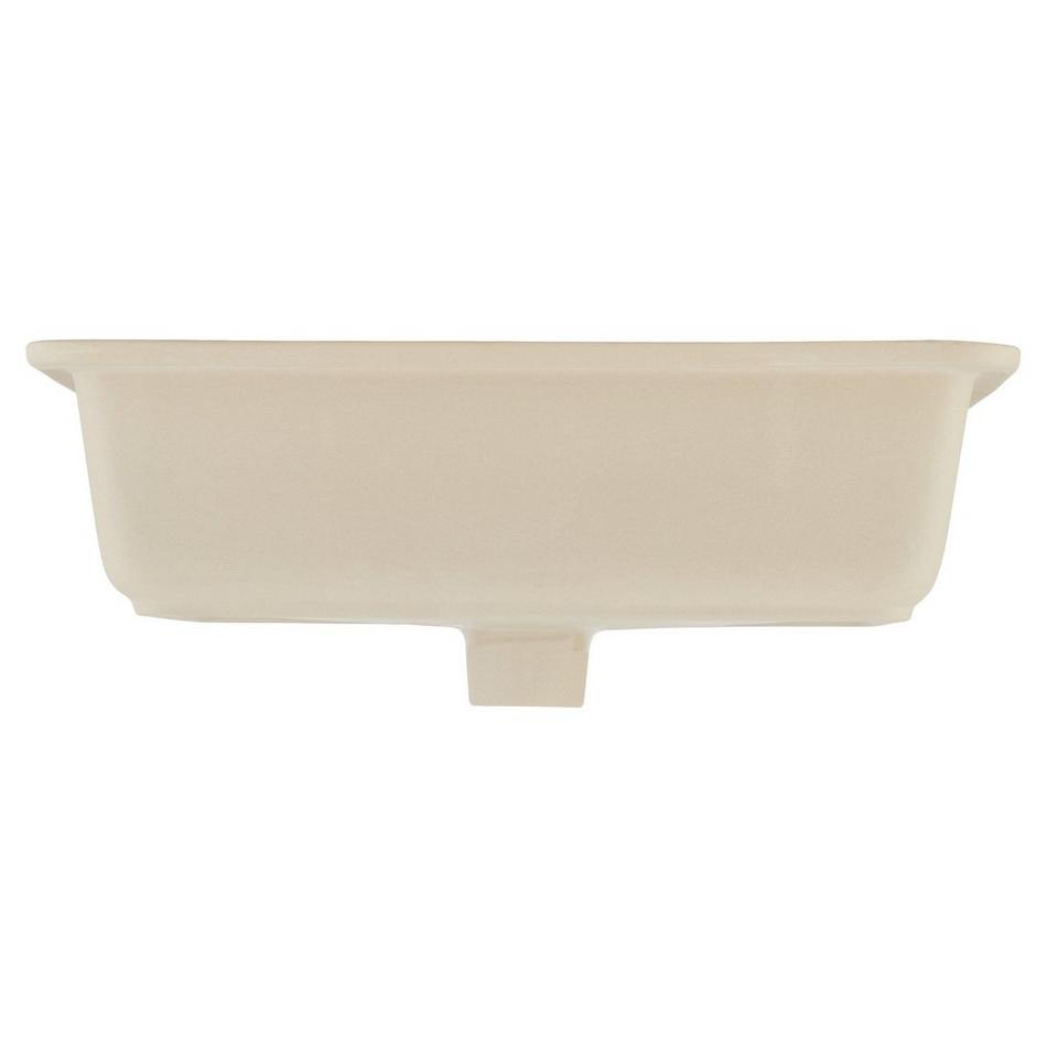 Destin Rectangular Porcelain Undermount Bathroom Sink - White, White, large image number 3