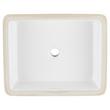 Destin Rectangular Porcelain Undermount Bathroom Sink - White, White, large image number 4