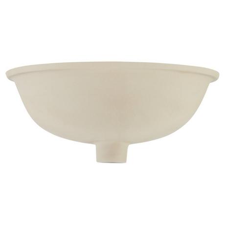 15" Mangrove White Oval Porcelain Undermount Bathroom Sink