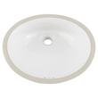 15" Mangrove White Oval Porcelain Undermount Bathroom Sink, , large image number 4