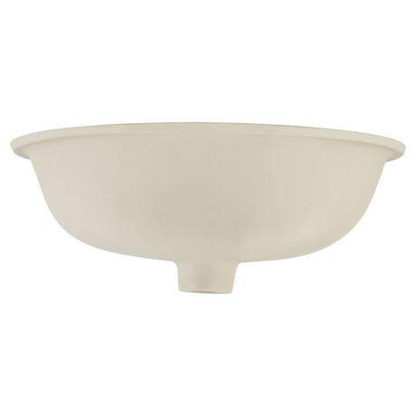 17" Mangrove Oval Porcelain Undermount Bathroom Sink - White