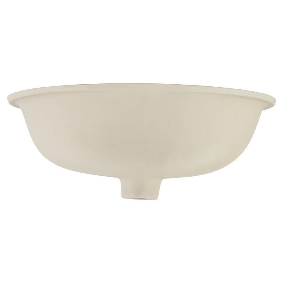 17" Mangrove Oval Porcelain Undermount Bathroom Sink - White, , large image number 3