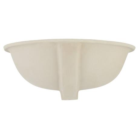 17" Mangrove Oval Porcelain Undermount Bathroom Sink - White