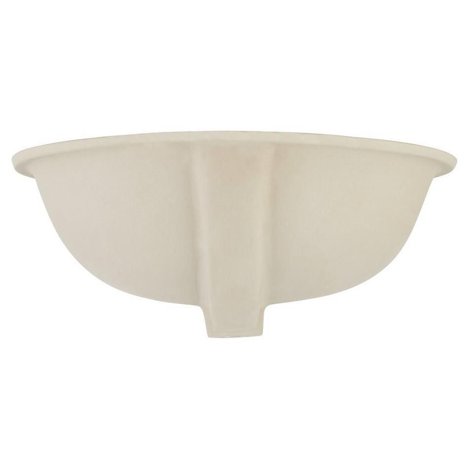 17" Mangrove Oval Porcelain Undermount Bathroom Sink - White, , large image number 1