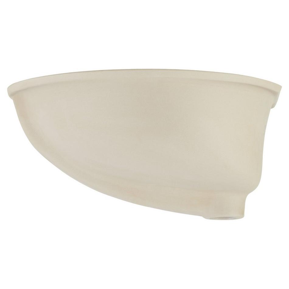 17" Mangrove Oval Porcelain Undermount Bathroom Sink - White, , large image number 2