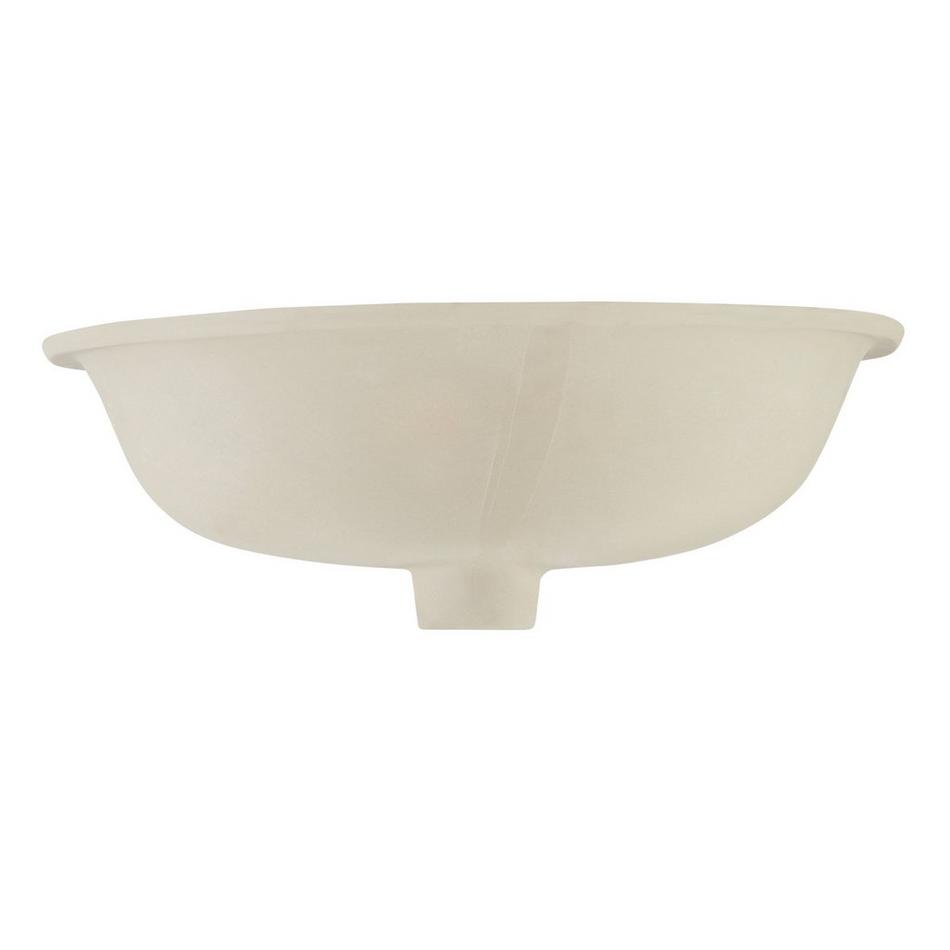 19" Mangrove White Oval Porcelain Undermount Bathroom Sink, , large image number 3