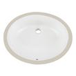 19" Mangrove White Oval Porcelain Undermount Bathroom Sink, , large image number 4