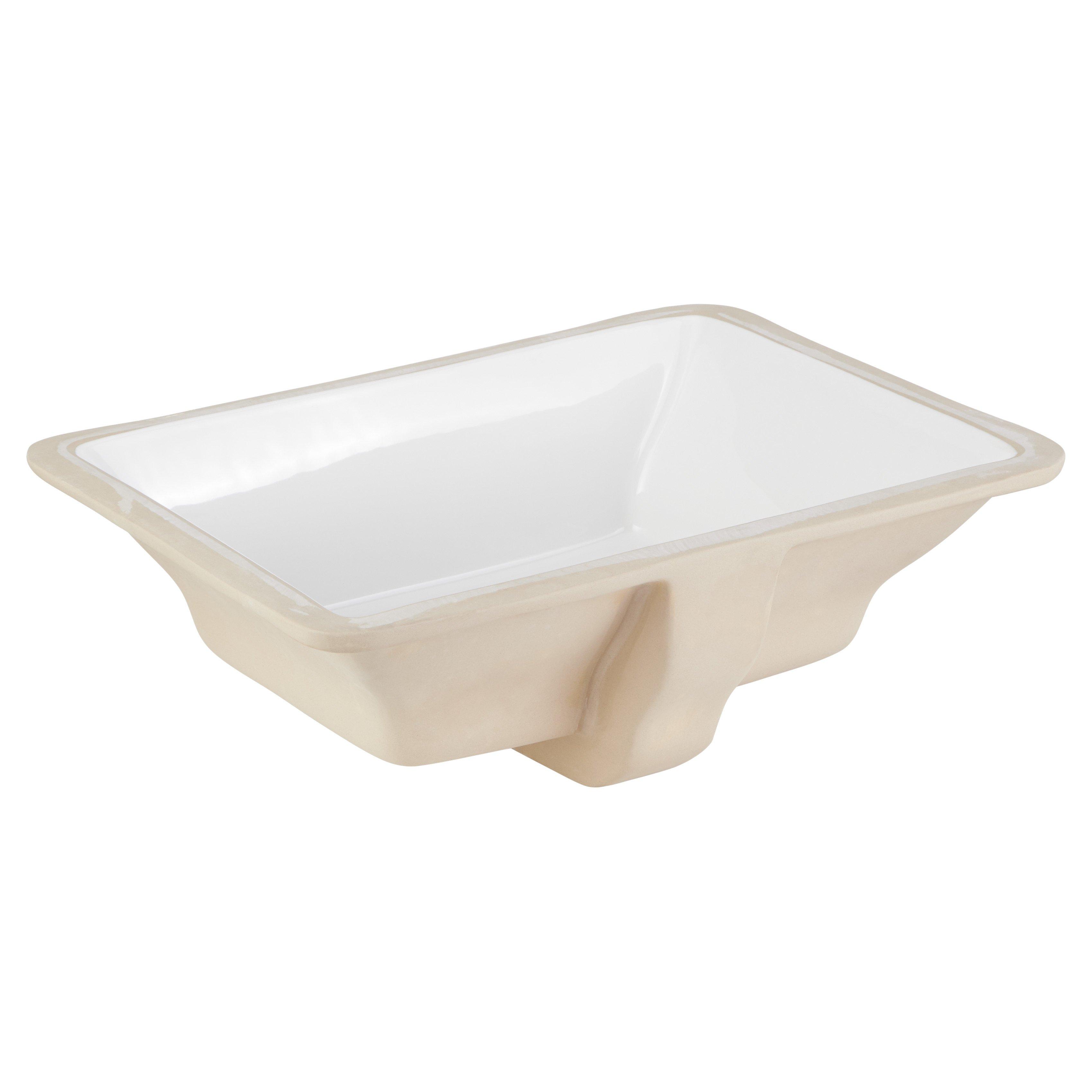 【 Saruwa2♡  】 Carraway White Rectangular Porcelain Undermount Bathroom