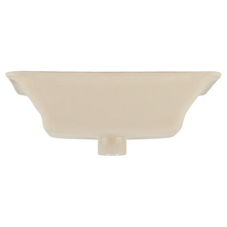 Carraway White Rectangular Porcelain Undermount Bathroom Sink