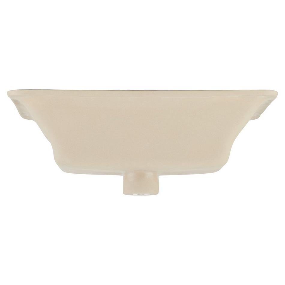 Carraway White Rectangular Porcelain Undermount Bathroom Sink, , large image number 3