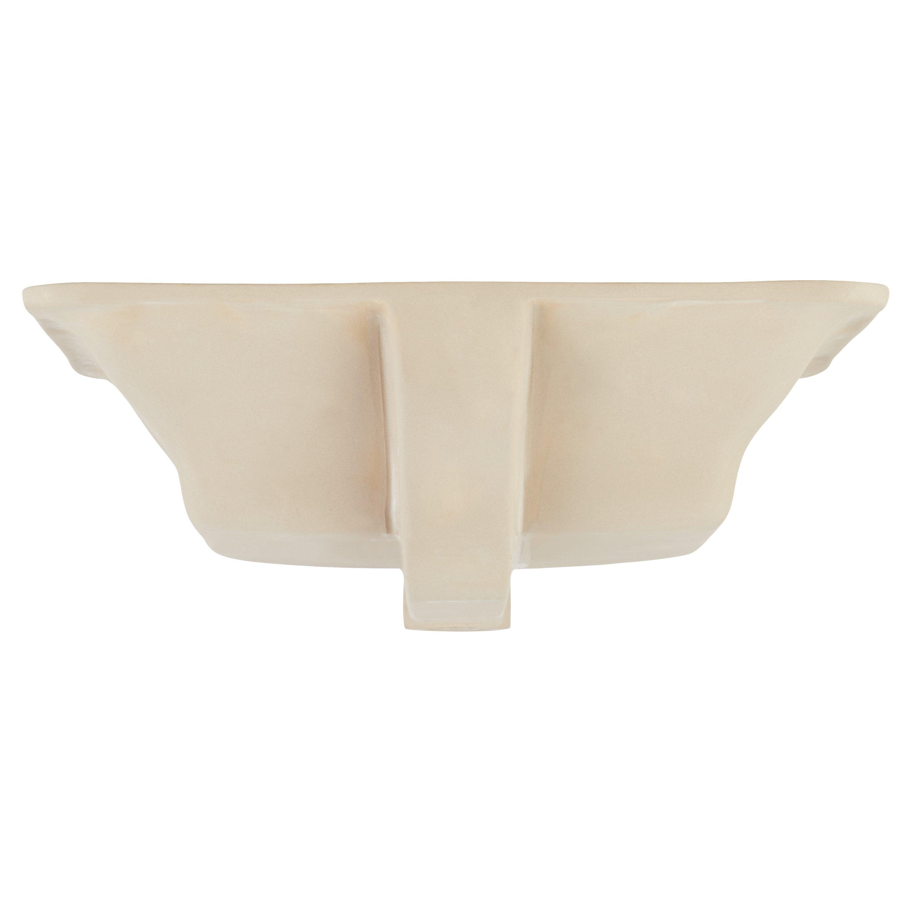 Carraway White Rectangular Porcelain Undermount Bathroom