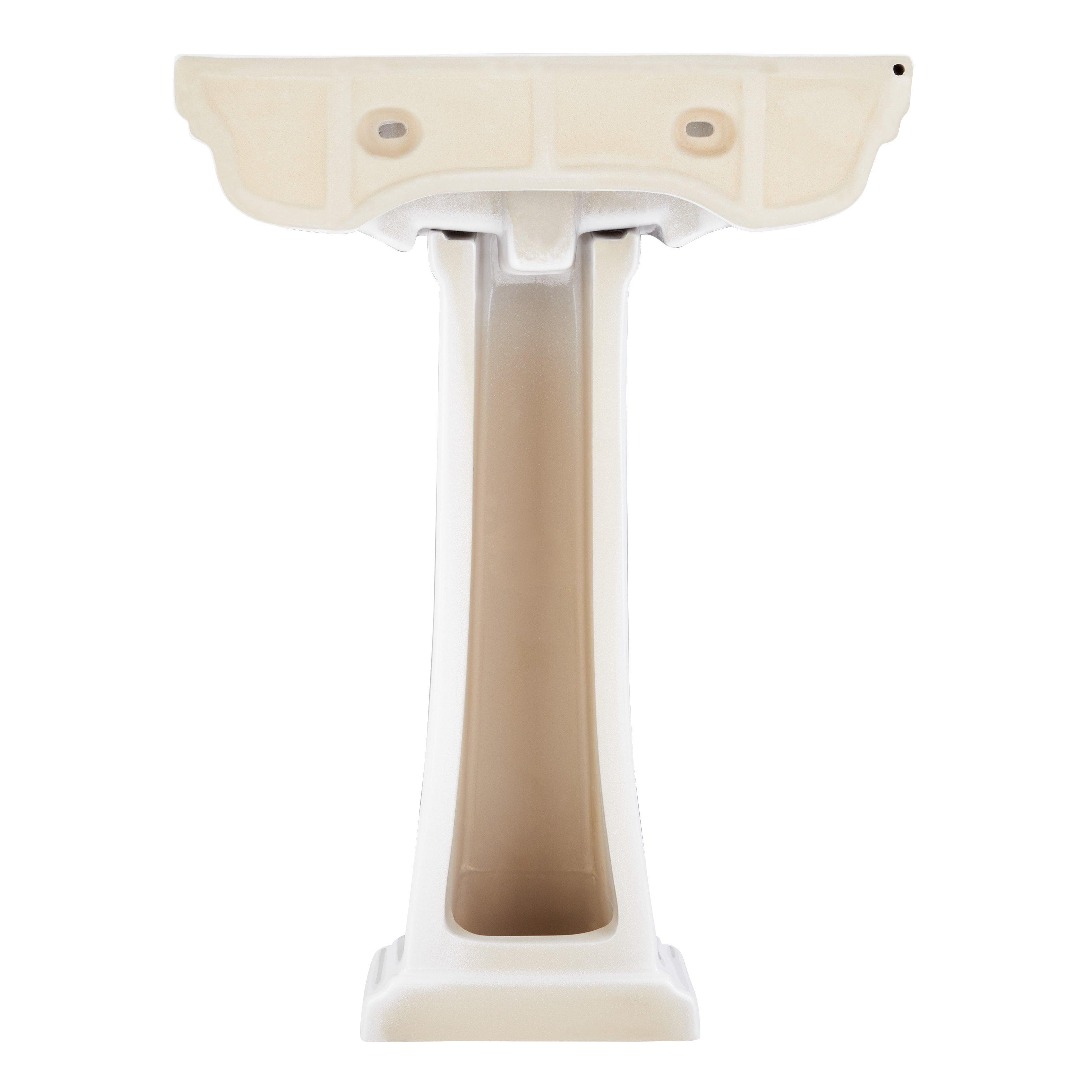 Key West White Porcelain Pedestal Sink | Signature Hardware Key West White Porcelain Pedestal Sink | Signature Hardware