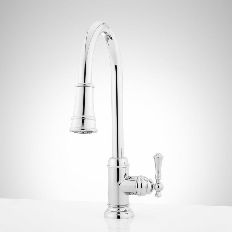 Amberley Single-Hole Pull-Down Spray Kitchen Faucet -Chrome, , large image number 0