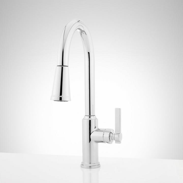 Greyfield Single-Hole Pull-Down Kitchen Faucet in Chrome